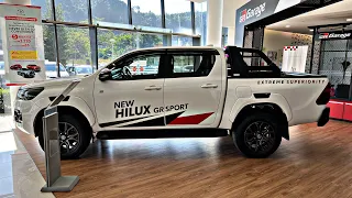 New 2023 Toyota Hilux GR Sport white color | exterior and interior details walkaround