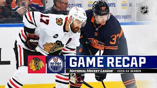 Blackhawks @ Oilers 1/25 | NHL Highlights 2024