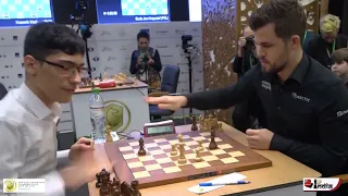 Racist Magnus cheats then beats Alireza in 2019 blitz WCC