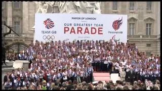 Huge turnout for Team GB victory parade 10.09.12