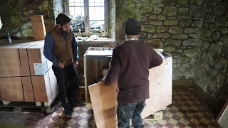 Clearing the NEW chateau attic and unboxing the workshop.