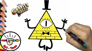 how to draw Bill Cipher from gravity falls step by step easy