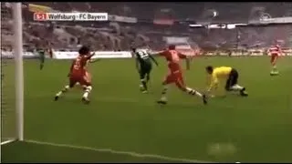 Wolfsburg 5:1 Bayern Alle tore + Grafite Tor des Jahres 2009