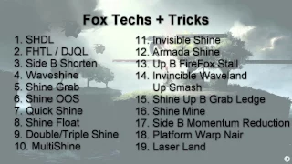 2017 Melee Techs Guide: Fox Melee Tricks