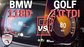 BMW 118d vs Golf 8 2.0 TDI ⛽ FUEL CONSUMPTION TEST - Which brand builds the better diesel?