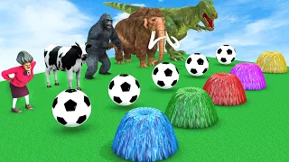 Animal Crossing Fountain With Gorilla Cow Mammoth Elephant Hippo Dinosaur Choose The Right Food Game