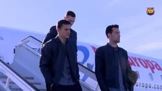 FC Barcelona squad arrive in Bilbao