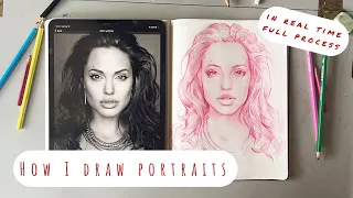 How I draw portraits 🌸💐