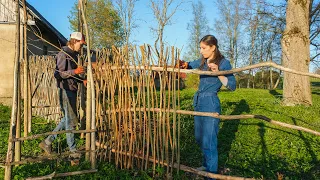 Natural Fence from Willow Branches