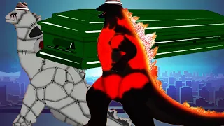 GODZILLA EARTH FIRE vs MECHAGODZILLA - Coffin Dance Song Meme (Cover) Megamix