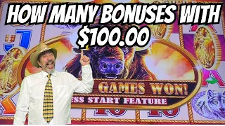 How Many Bonuses Can We Get With $100 Buffalo Gold #2023 #4k