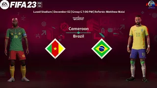 Cameroon vs Brazil, Group Stage, Group G - FIFA World Cup Qatar 2022 | FIFA 23