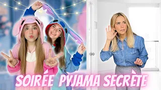 Soirée PYJAMA secrète STITCH et ANGEL ! Je l'ai caché à ma mère ! - Pyjama Party secrète !