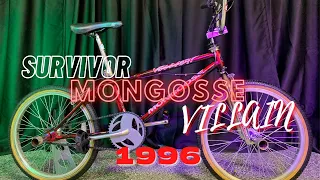 1996 Midschool Red Mongoose Villain BMX Bike - All Original Survivor