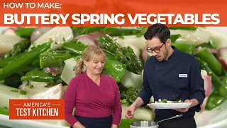 How to Make Buttery Braised Spring Vegetables