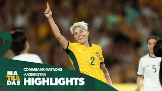 CommBank Matildas v Uzbekistan | Highlights | Paris 2024 Asian Qualifier