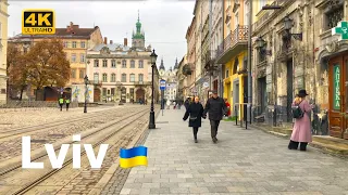 [4K] Walking Tour in Lviv, Ukraine | 27.11.2022 | Прогулянка Львів, Україна