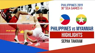 PHI 🇵🇭 v MYA 🇲🇲 – Sepak Takraw | 2019 SEA Games