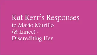 Kat Kerr's Response to Mario Murillo's Blog