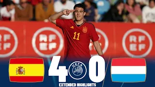 Spain vs Luxembourg | Highlights | U19 Euro Qualifiers 25-03-2023