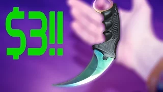 INSANE CHEAP $3!! CS:GO KARAMBIT UNBOXING! (REAL LIFE KARAMBIT)