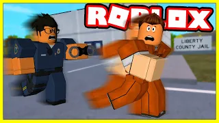 THIS PRISONER ESCAPED!! WE HAD TO CHASE HIM!! (ERLC Roblox Liberty County)