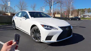 2021 Lexus LS 500: Start Up, Test Drive, Walkaround and Review