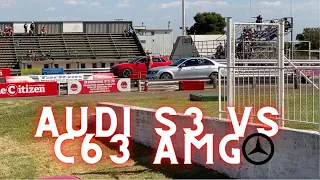 DRAG RACE! Audi S3 vs C63 AMG!