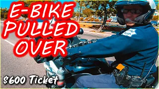 SUR RON E-bike Gets Pulled over by the Cops in California $600 Ticket