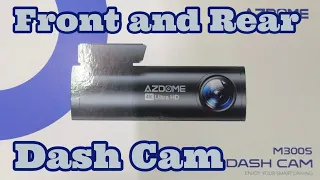 Front and rear AZDOME dash camera installation M300S