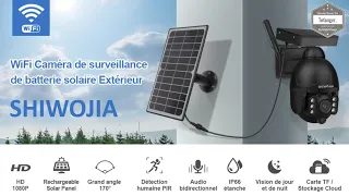 SHIWOJIA Outdoor Solar Surveillance Camera - UBOX App - Solar security camera PTZ - Unboxing