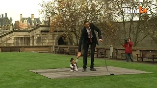 World's tallest man meets world's shortest man for first time
