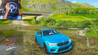 Forza Horizon 4 BMW M5 Realistic Rainy Drive - Logitech g29 gameplay