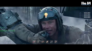 WOT - Parodia del film "FURY" 1 Tiger vs 4 Sherman con l'interfaccia grafica di wot