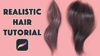 How to Draw Realistic Hair Digitally | Procreate Tutorial