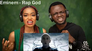 OUR FIRST TIME HEARING Eminem - Rap God REACTION!!!😱
