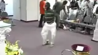 Crazy Guy Dancing in Church