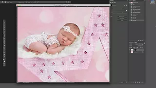 Digital backdrop tutorial - Pink Star