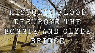 The Bonnie and Clyde Bridge Destroyed in Historic Floods / Conroe, Texas
