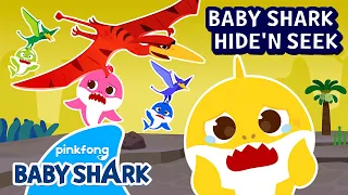 Run Away from the Dinosaurs! 😱 | Baby Shark Hide and Seek | Baby Shark Story | Baby Shark Official