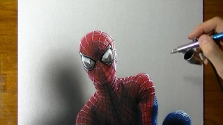 Drawing Time Lapse: The Amazing Spider-Man portrait, fan Art