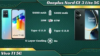 Vivo T1 5G vs Oneplus Nord CE 3 Lite 5G Full phone comparison in 2 minutes!