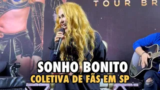 SONHO BONITO - JOELMA AO VIVO NA COLETIVA DE FÃS EM SÃO PAULO (12/04/2023)