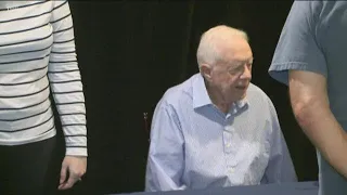 Former President Jimmy Carter holds book signing