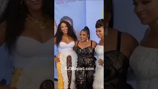 #lisaraye #actress Brely Evans & Lisa Raye McCoy on red carpet at Single Not Searching premiere