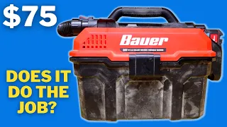 Bauer 20v 3.5 Gallon Cordless Wet/Dry Vacuum Review (Harbor Freight)