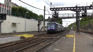 Z20900 IDF et Z20500 Transilien : Départ de la gare d'Etampes sur la ligne C du RER