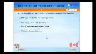 Practice Exam  -  Basic Nursing Care - Examination Registered Nurses NCLEX-RN - CANADA