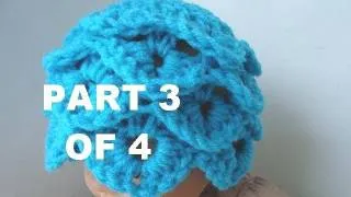 HOW TO CROCHET A CROCODILE STITCH HAT, Part 3 of 4