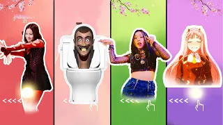 JISOO FLOWER ANIME vs SKIBIDI TOILET vs HOW YOU LIKE THAT vs TOCA TOCA ANIME